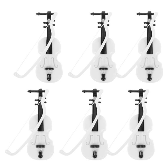 Zehuanyu 6 Pcs World Smallest Violin Plays Mini Violin 8.00X3.00X1.00CM