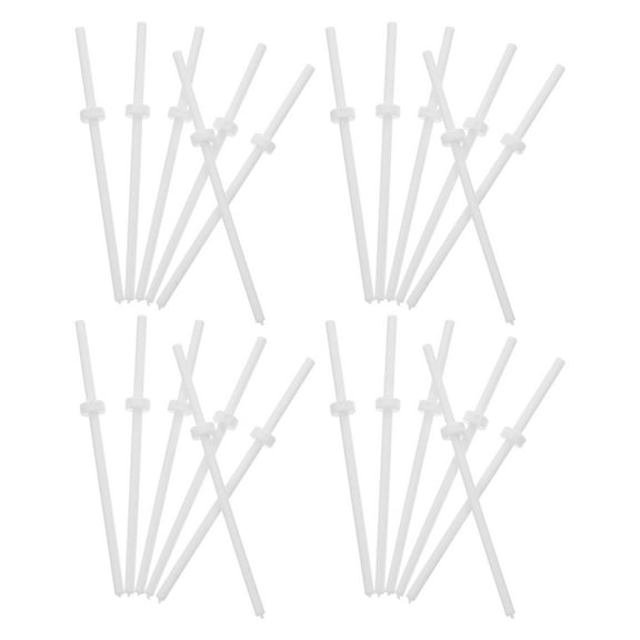 ORDDIART Plastic Hollow Lollipop Sticks White For Candy Making 60Pcs