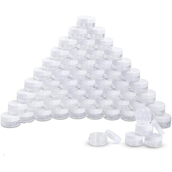 Zehuanyu  60 Pcs Canning Jars with Lids Circular Distributor Smoothie Clear Cups White