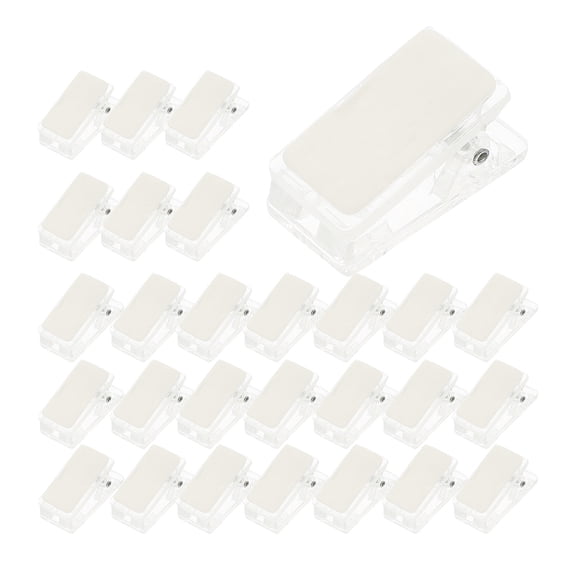 Zehuanyu 60pcs Small Id Badge Clips Self-Adhesive Plastic Clips For Name Tags Clear Sticky Clips For Work Badge Adhesive Work Badge Clip Name Tag Clips