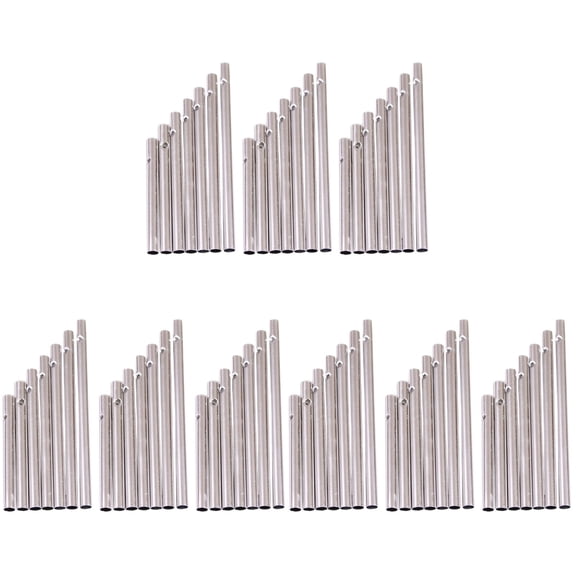 EXHUMKY Wind Chime Tubes Metal Accessories for Garden Decor, 63 Pieces, Outdoor Craft Kit
