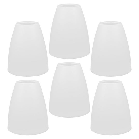Zehuanyu 6PCS Flat Shade Floor Lamp Shade Dome Light Cover White Plastic Lampshade Replacement for Table Lamp Pendant Light