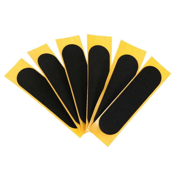 Zehuanyu 6pcs Adhesive Fingerboard Foams Grip Tapes Non-skid Stickers for Finger Skateboard (Black)