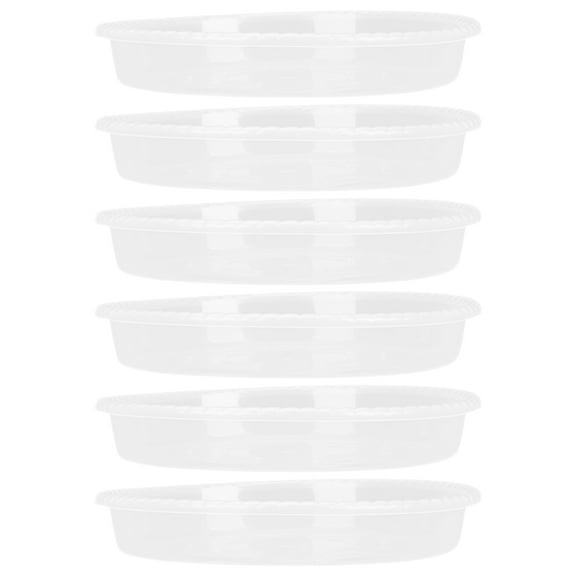 Zehuanyu 6pcs Round Clear Plant Saucer Tray Plastic Plant Water Collector 10 Inch Flower Planter Saucer For Garden Home Indoor And Outdoor Use
