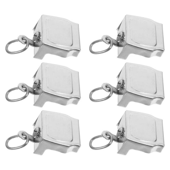 Zehuanyu 6pcs Stainless Steel Curtain Track End Caps for Window Curtain Rails, Decorative Replacement Finials and Repair Parts