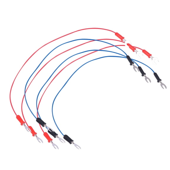 Zehuanyu 6pcs Student Experiment Wire 2 U-shaped Plug Wiring Fork Wire Random Color