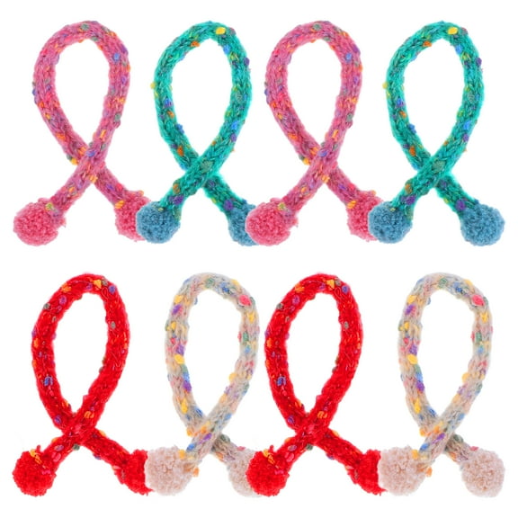 Zehuanyu 8-Piece Mini Doll Scarves Set, Cozy Knit Winter Accessories for Dolls, Toys, and Collectible Figures