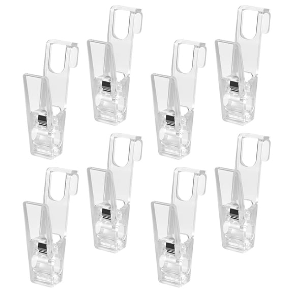 Zehuanyu 8 Pcs Cloth Clips Transparent Bathroom Anti-rust Hook Clothes Drying Baby