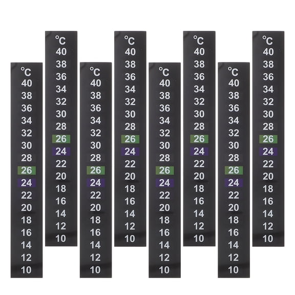 Zehuanyu 8 Pcs Gauge Thermometer Aquarium Fish Tank Temperature Sticker 13.00X2.00X0.10CM