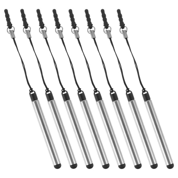 Zehuanyu 8 Pcs Stylist Pens Stylus for Touchscreen Connector Lattice Black