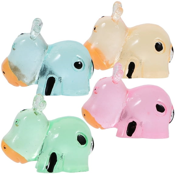 Zehuanyu 8 Pcs Tiny Animal Figures Glow-in-the-dark