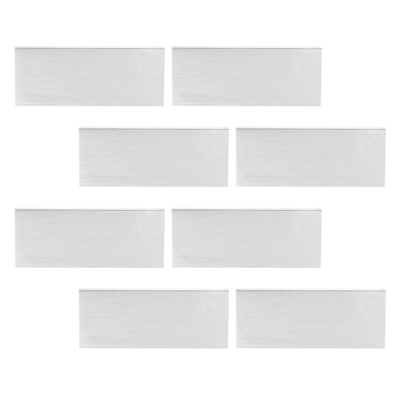 ORDDIART 8Pcs Simple Aluminum Alloy Plated Silver Pull Tab Handle for Cabinet Door and Drawer
