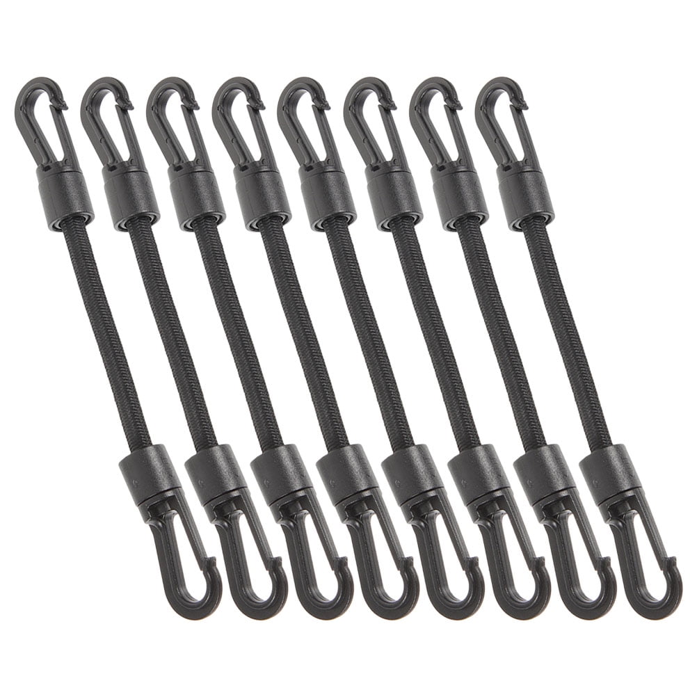 Zehuanyu 8pcs Elastic Rope with Hooks for Kayak Tow Rope Dock Lines for Boats and Camping Ideal Boat Accessories for Dock and Marine Use