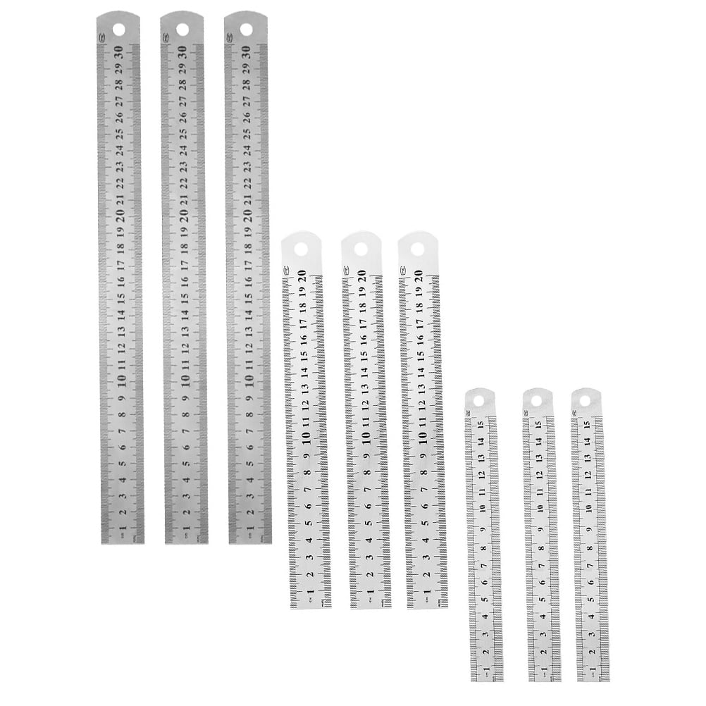Zehuanyu 9 Pcs Combination Slide Ruler for Mathematics Short Scale ...