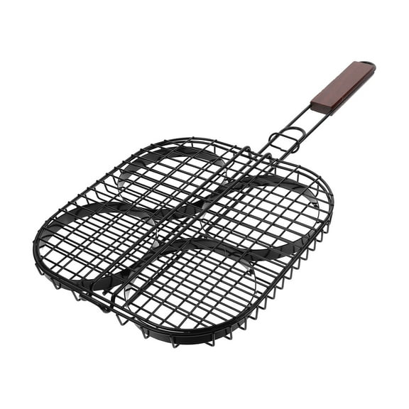 Zehuanyu Folding Basket with Handle, Steak and Hamburger Broiler Rack for Outdoor Camping, Grilling Fish, Potatoes, Meatballs
