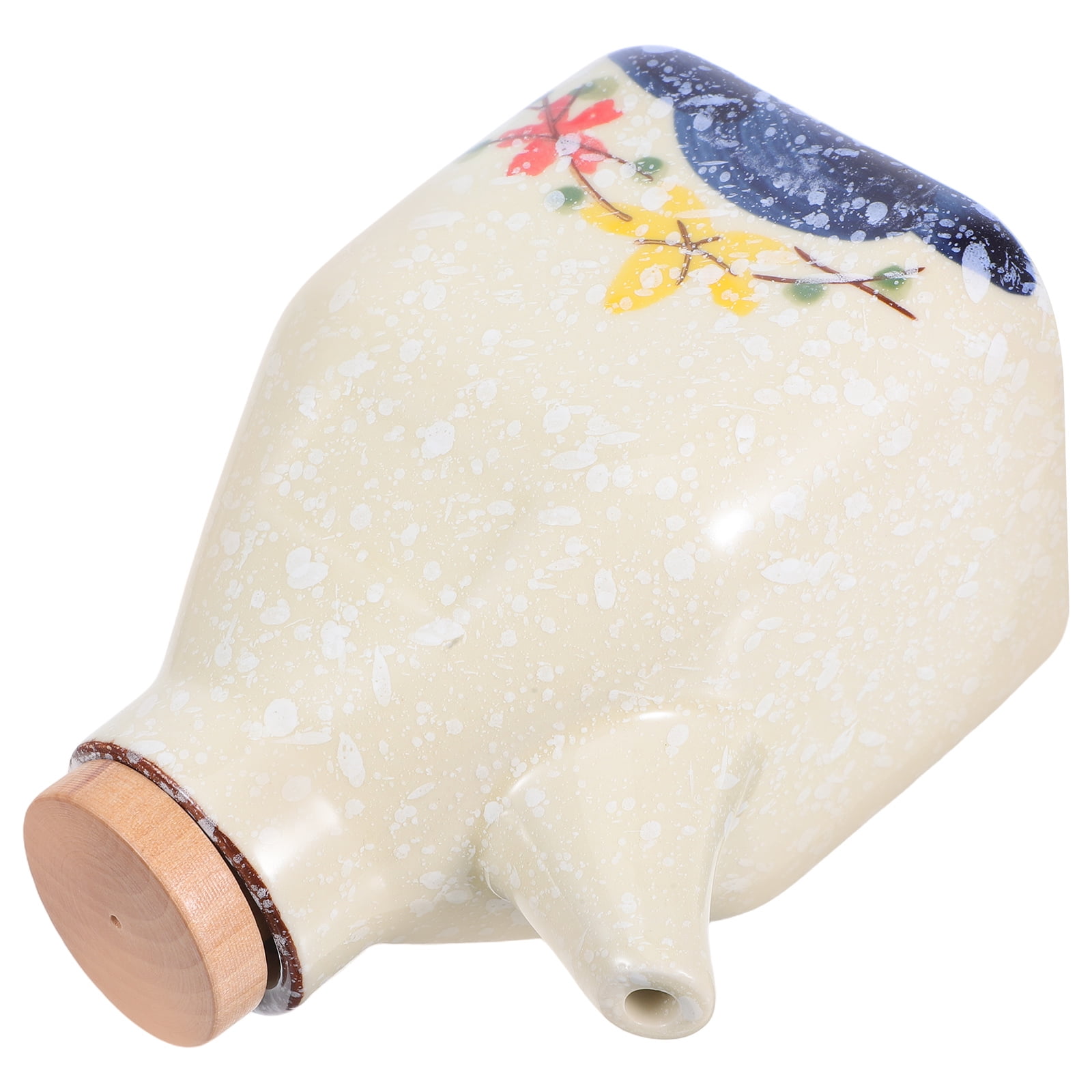 Japanese Soy Sauce Dispenser Pot - Porcelain With Cork Stopper, 7 Oz, Made In Japan, Pack Of 2