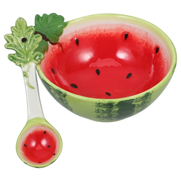 Zehuanyu Ceramic Watermelon Bowl and Plate 15.00X12.10X6.50CM