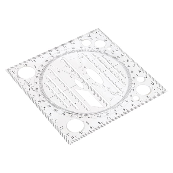 Zehuanyu Circle Drawing Tool Drawing Ruler Protractor Student 12X12X0 ...