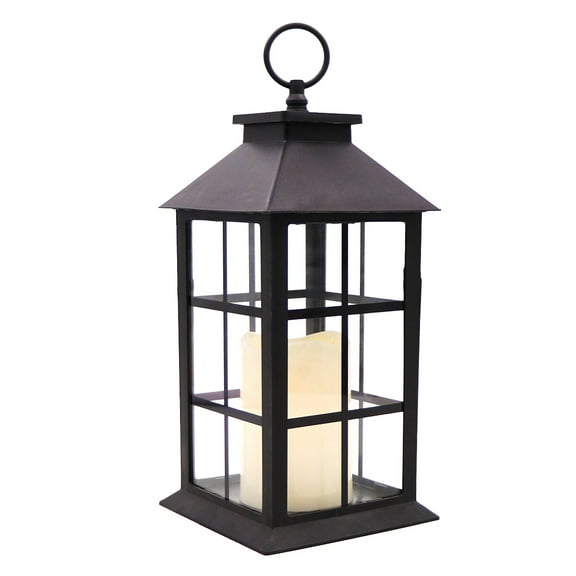 Zehuanyu Citronella Candle Outdoor Electronic Candle Lamp 13.8X13.8X35cm Black
