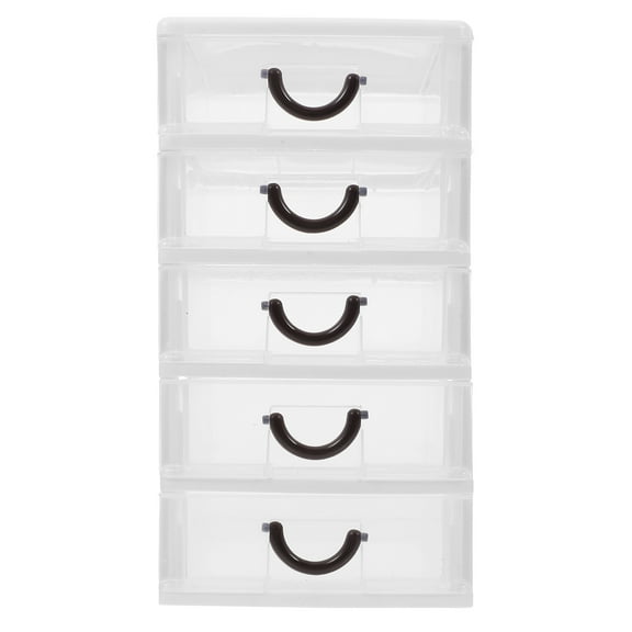 Zehuanyu Clear Plastic Drawer Organizer 5 Tier Stackable Storage Bins For Desktop Cosmetic Jewelry Kitchen Bedroom Bathroom Office Gadgets