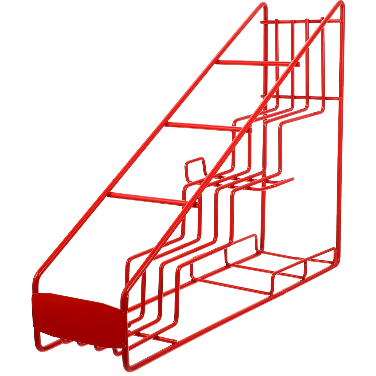 RENACLIPY Syrup Bottle Holder Iron Wire Rack in Red for Storage of Seasoning and Jam Bottles