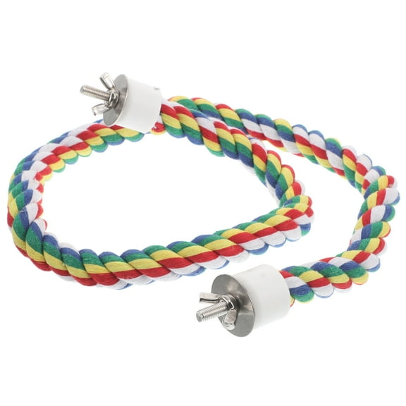 Zehuanyu Colorful Cotton Rope Bird Perch Stand for Parrots Cockatiels Parakeets Bird Rope Perch for Climbing and Swinging for Bird Cages