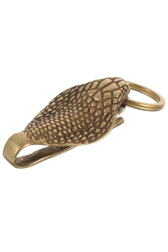 Retro Style Brass Snake Key Buckle Pendant Decorative Hook for Keychain Hanging