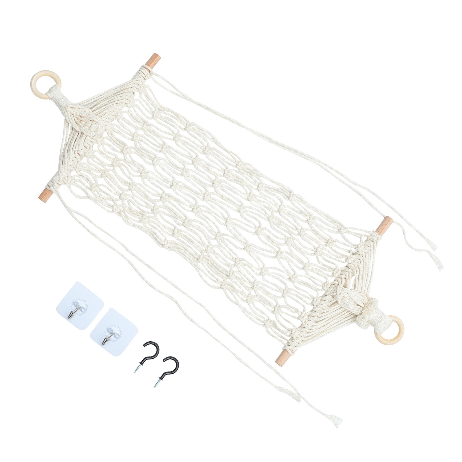 RENACLIPY Handwoven White Fruit Hammock for Kitchen Storage, and ...