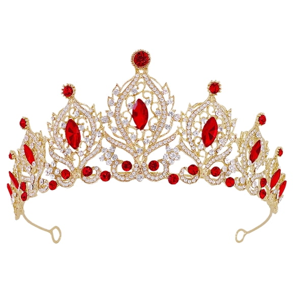 Zehuanyu Crown Hair Accessory Hot Spring Headband Headbands Bridal Accessories Costumes Bride Red