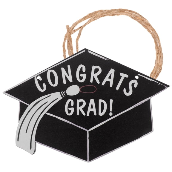 YOSADIER Wood Graduation Hanging Plaque Black 1Pack For Students Graduation Season Decor 8X5.4In