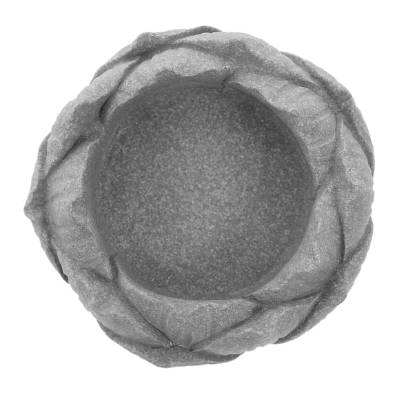 RENACLIPY Grey Lotus Base Statue Chinese Style Indoor Decor for Harmony, Elegance, and Home Feng Shui