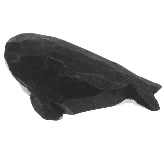 Wood Whale Figurine Hand Carved Desk Decor for Home Office Multi Color Birthday Present 4 5 Inches