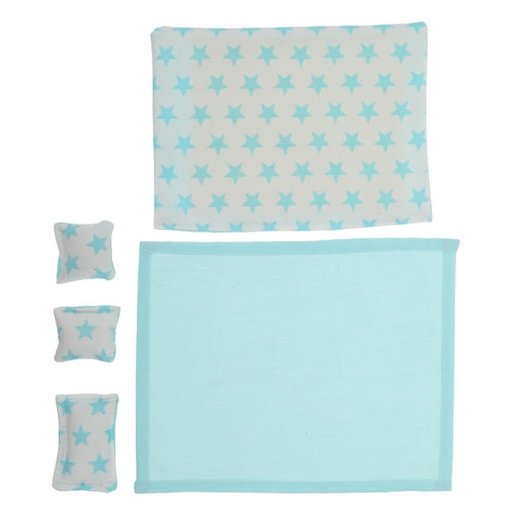Zehuanyu Dollhouse Miniature Bedding Set Including Pillows And Blanket 1/12 Scale Realistic Bed Sheet Mini House Bedroom Accessories