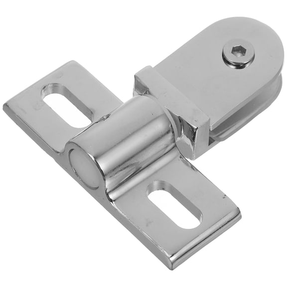 EXHUMKY Glass Shower Door Hinges Heavy Duty Zinc Alloy Dual-Direction Opening Silver 1Set