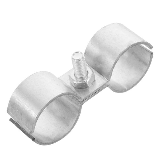 Hytrove Pole Clamps Double Pipe On Designed Galvanized Iron 1Pack 3.73X1.26X0.94in