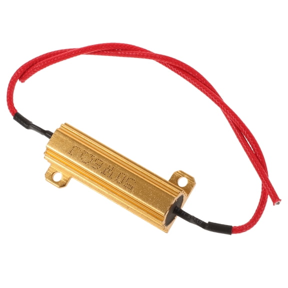 YOSADIER Golden LED Load Resistor for Car Turn Signal Lights with Aluminum Shell for Efficient Heat Dissipation