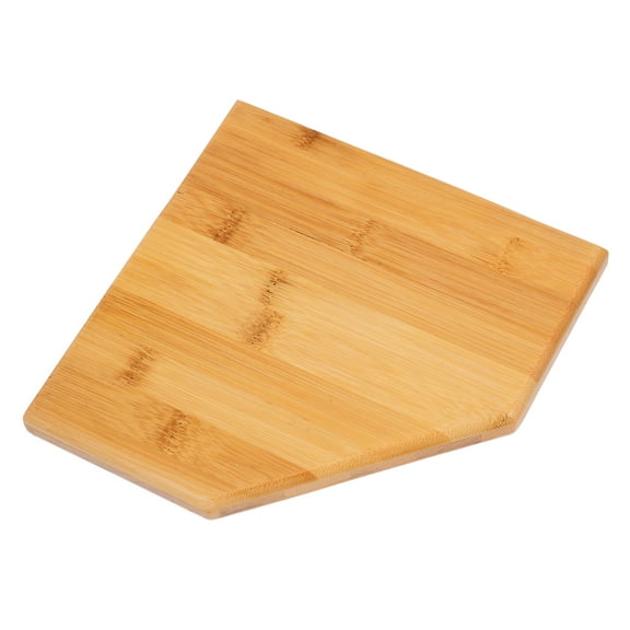 Hytrove Corner Triangle Shelf Yellow Bamboo Storage 1Pcs