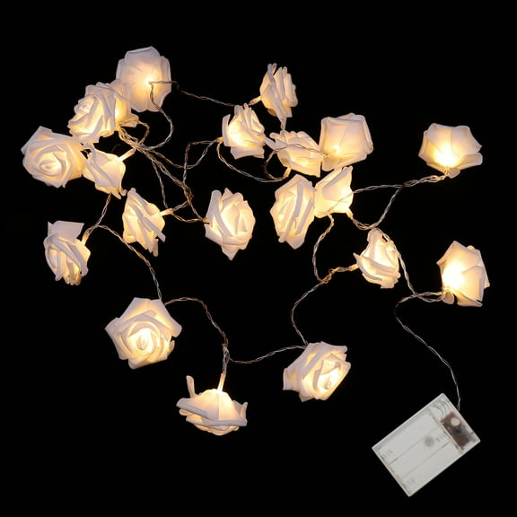 Zehuanyu Flower Lights Battery Operated Chandelier Rose String