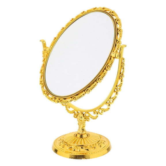Zehuanyu Home Decor Double-sided Rotating Table Mirror Travel 31.00X20.50X12.50CM Golden