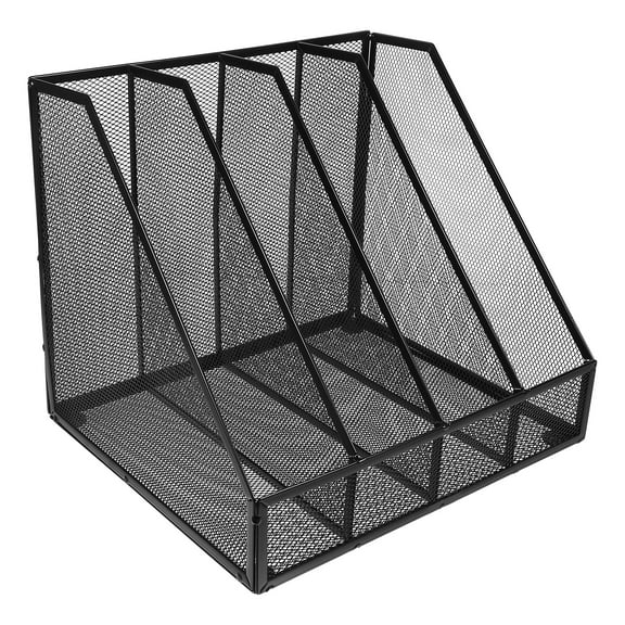 Zehuanyu Iron Mesh Compartment File Holder File Organizer for Desk File Folder Organizer File Desk Sorter