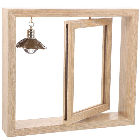 RENACLIPY Double Sided Beige Photo Frame Rotating Design for Home Decoration