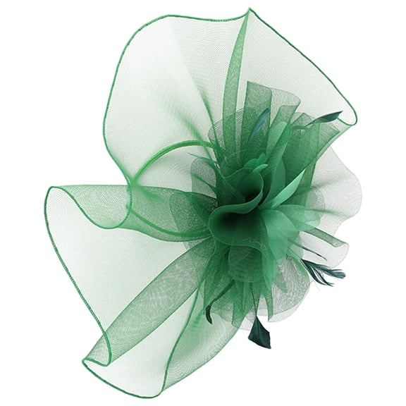 COOPHYA Women Fascinators Hat Fascinator Tea Party Hat Green Plume 1Set For Cocktail