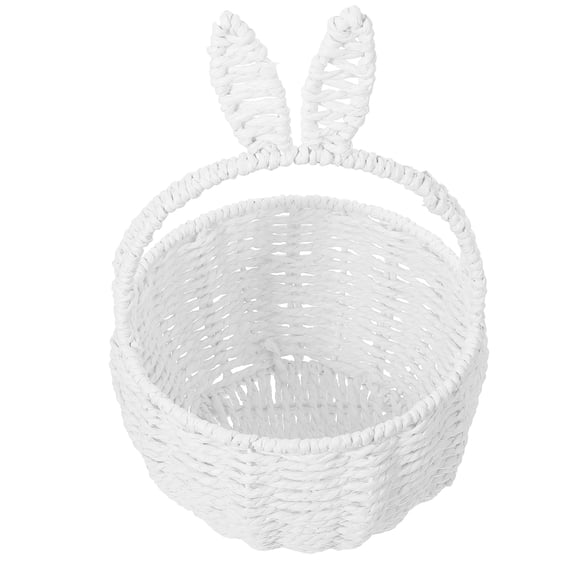 Zehuanyu  Mesh Tote Bag Woven Storage Basket Rabbit Ears Flower
