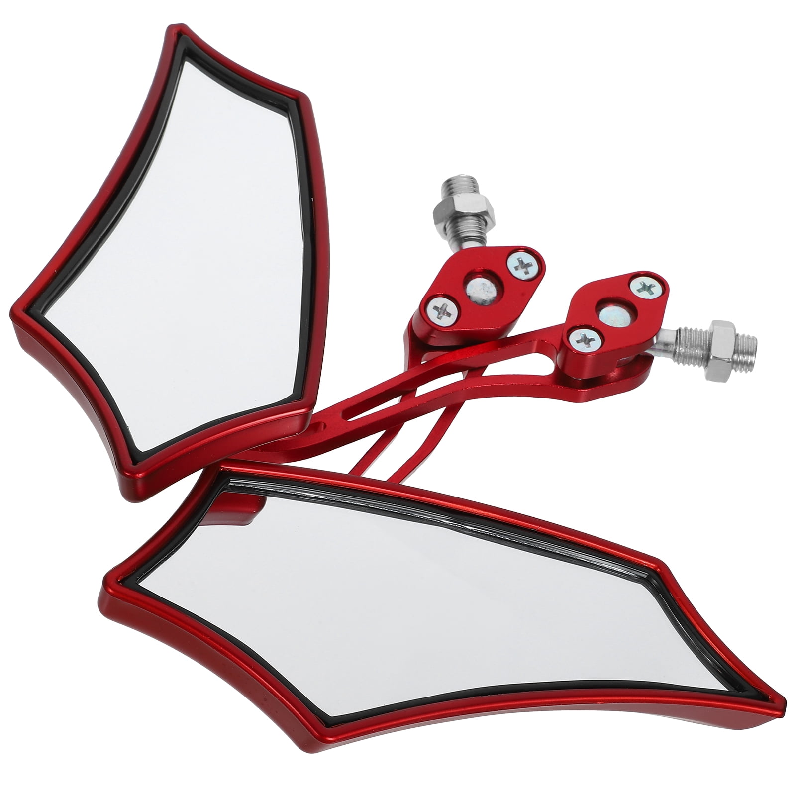 Zehuanyu  Motorcycle Mirror Scooter Rear View Bar End Mirrors Electric Accessories Red