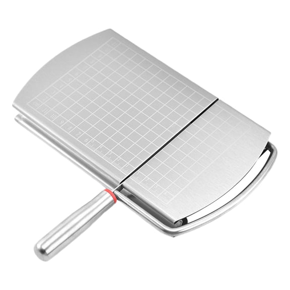 Zehuanyu Multipurpose Cheese Slicer Cutter Stainless Steel Cheese Cutter Board with Blade Effortless Slicing Tool for Block Cheese Sausage Ham Vegetable Fruit