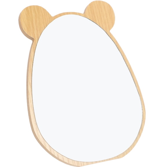 EXHUMKY Tabletop Mirror Wood 1Pcs 7.9x5.9in For Bedroom Home Accessory