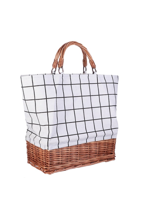 Rattan Canvas Tote Handbags Macrame Crossbody