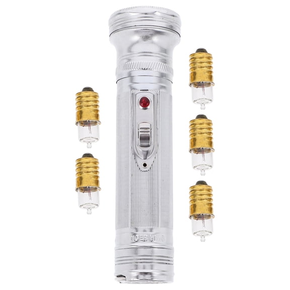 Hytrove Flashlight Metal Old Fashioned Flashlight 1Pack 6.9In Cylindrical