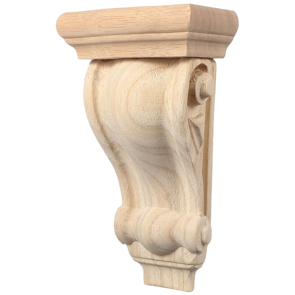 RENACLIPY Decorative Wood Corbel, Sturdy Solid Wood Bracket in Khaki, Perfect for Home Decor and Architectural Accents