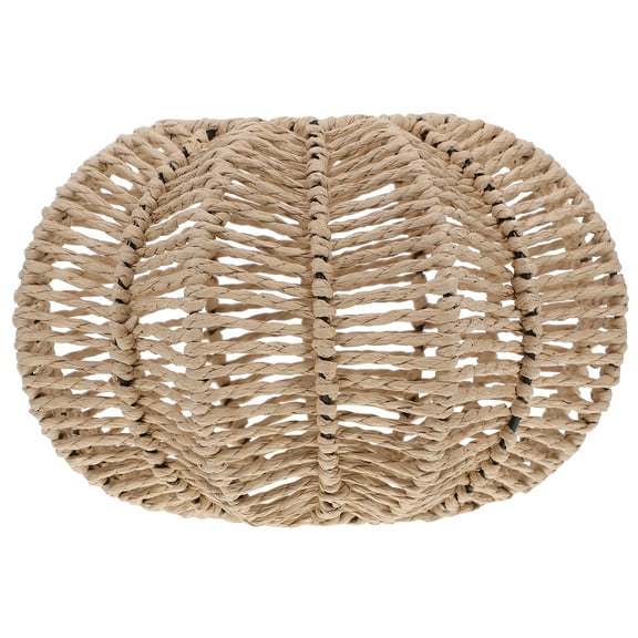 DEEPCRAFF Boho Ceiling Light Shade Khaki Rattan 1Set 9.1In